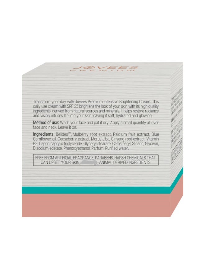 Jovees Premium Intensive Care Brightening Cream| For Skin brightening, Dark Spots & Uneven Skin Tone | For All Skin Type 50gm - Image 2